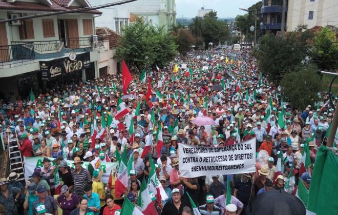 SINTRIASA participa de manifesto contra a reforma previdenciária